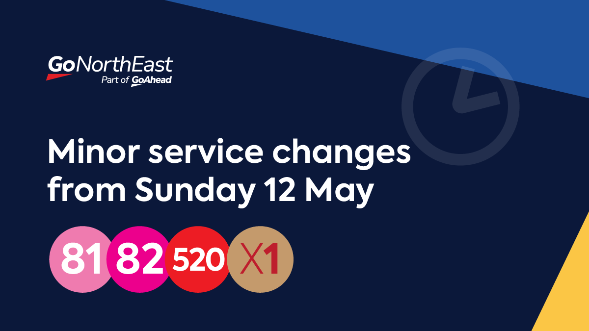 Minor service changes from 12 May