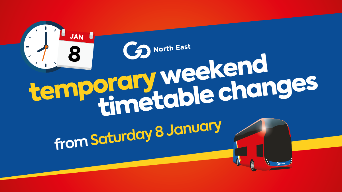 Temporary weekend timetables