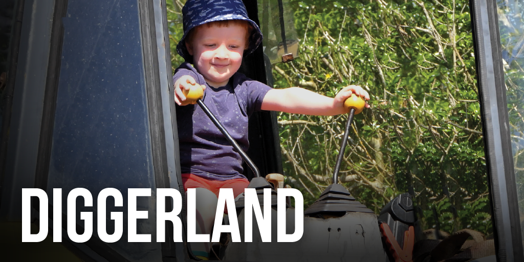 An image of a child at Diggerland