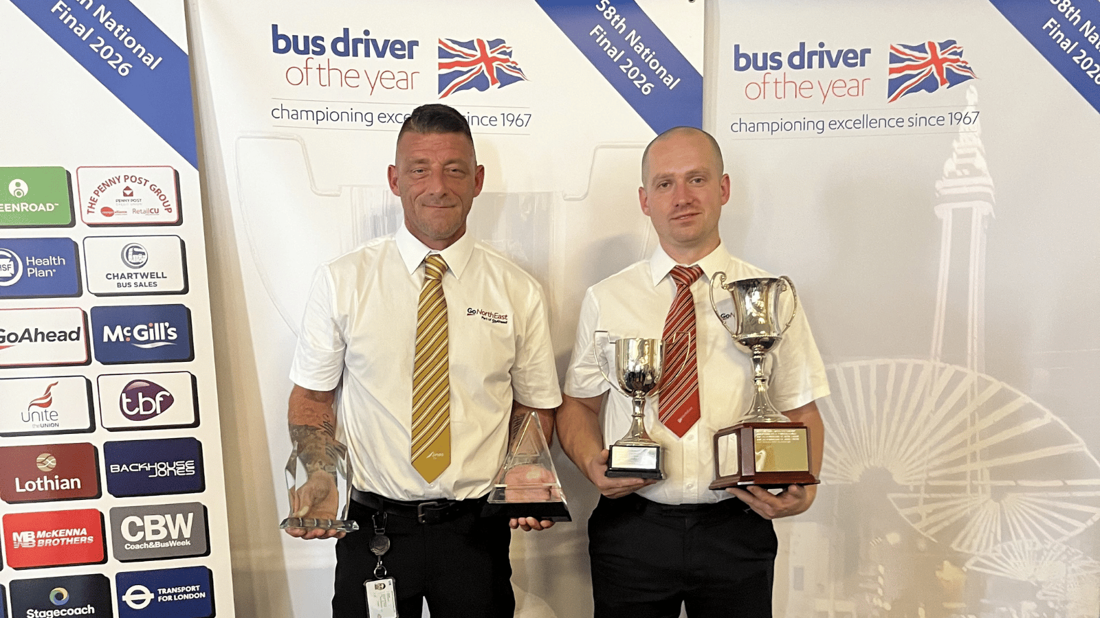 Kev (left) Dawid (right) Bus driver of the year competition