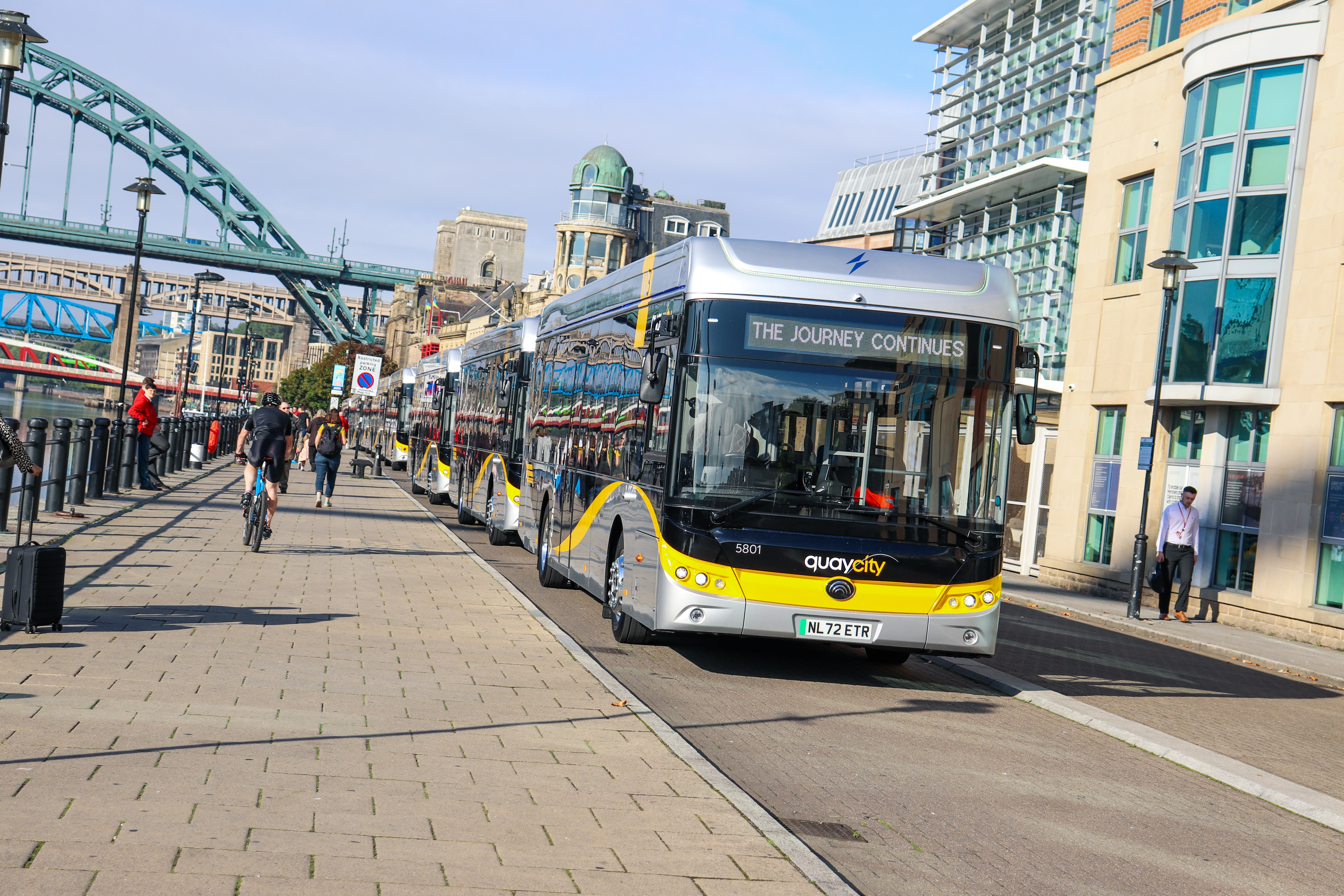 Q3 buses at launch event