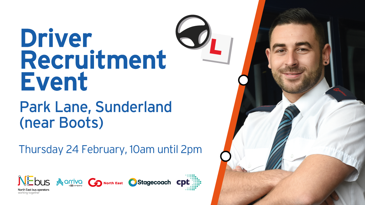 Driver Recruitment Event in Sunderland on 24 February Go North East