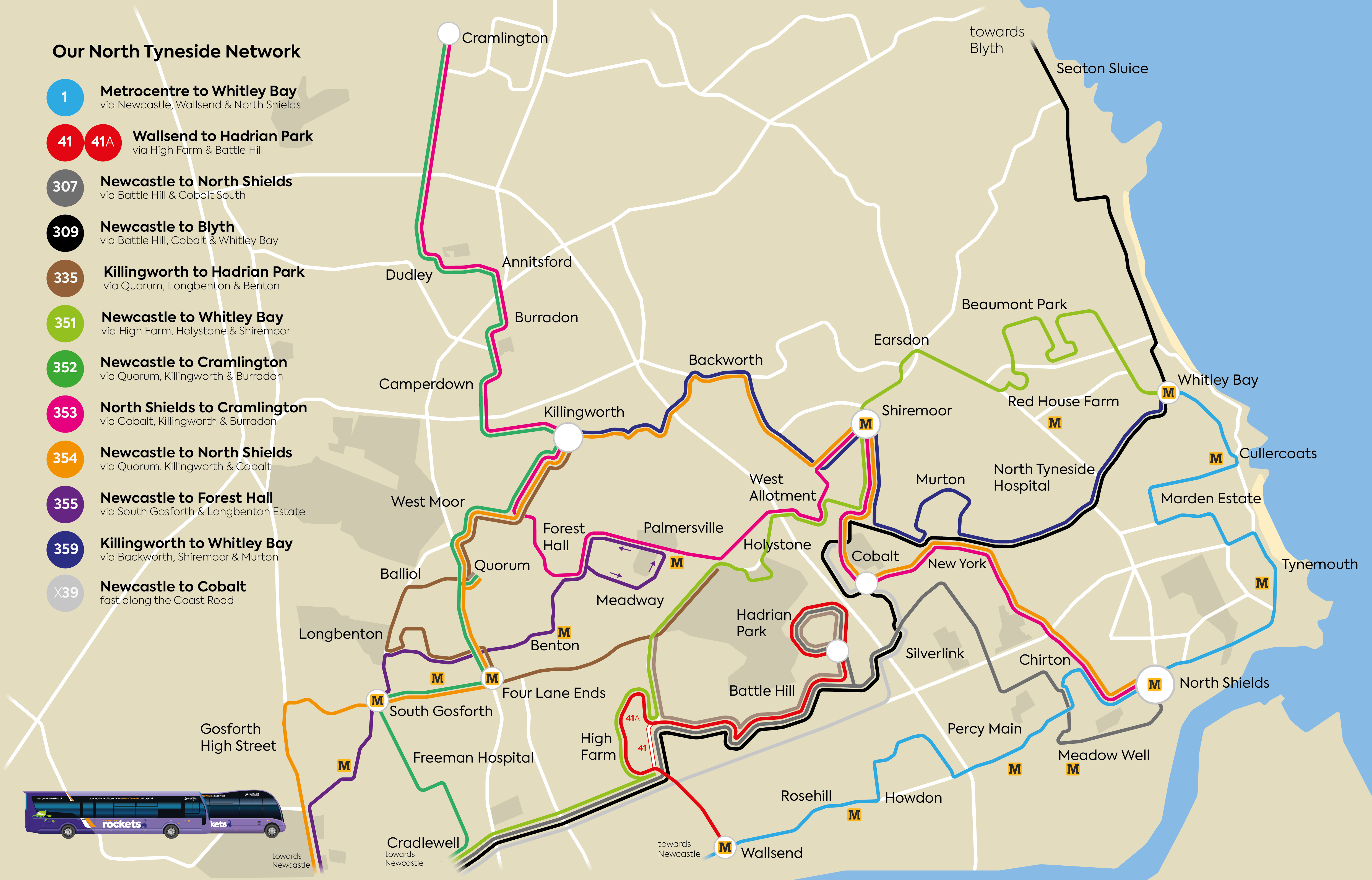New North Tyneside Network Map