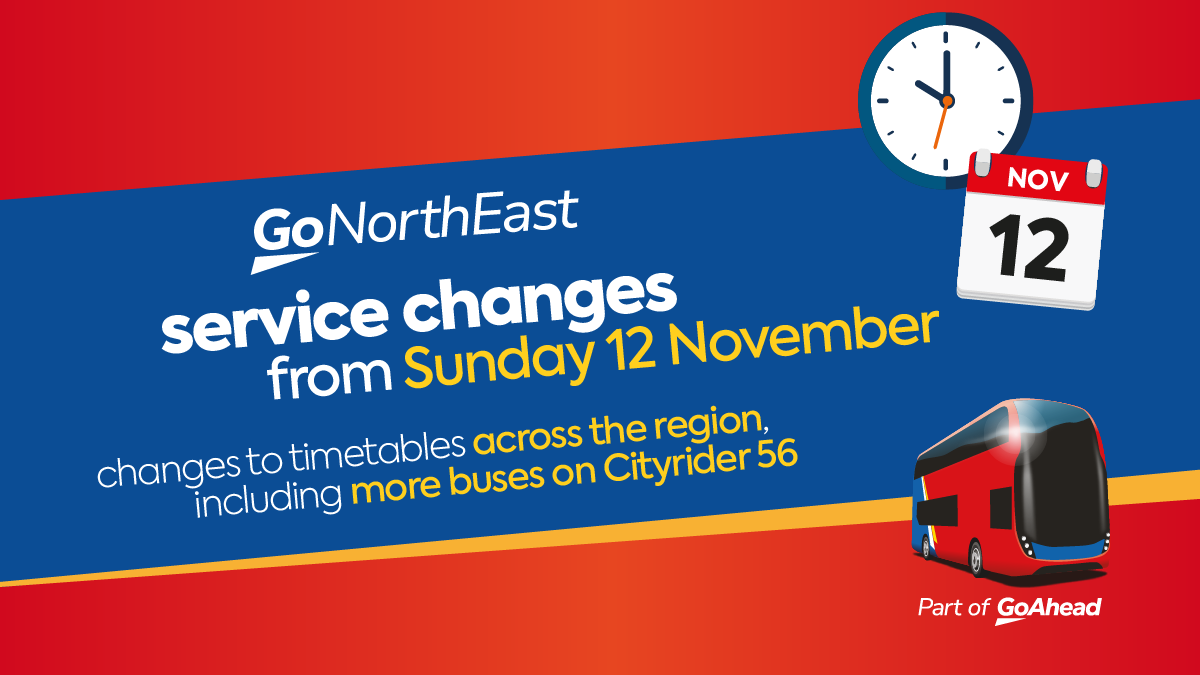 Service changes from 12 November
