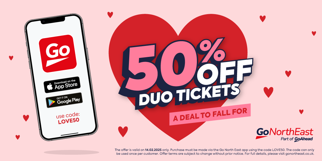 50% off duo tickets offer