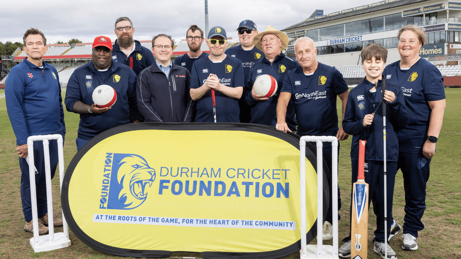 Durham cricker VI team supported by go north east
